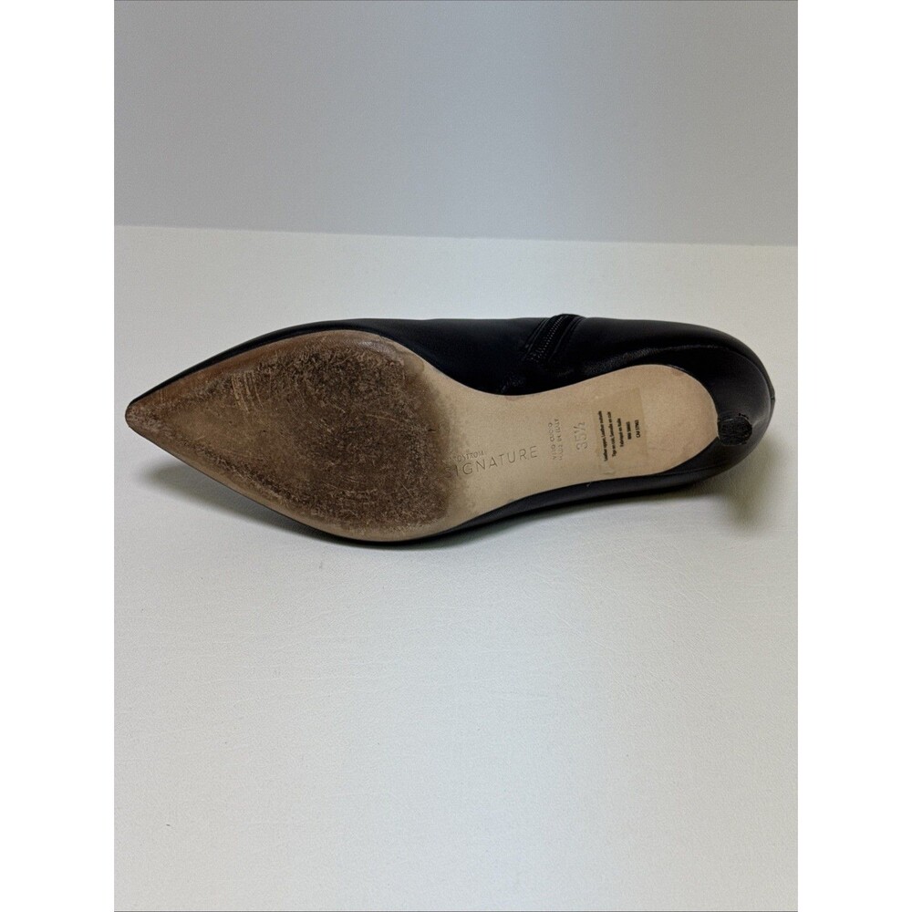 Nordstrom Signature Flora Ankle Bootie Genuine Leather Black Size US 5.5 EU 35.5 - Picture 11 of 13